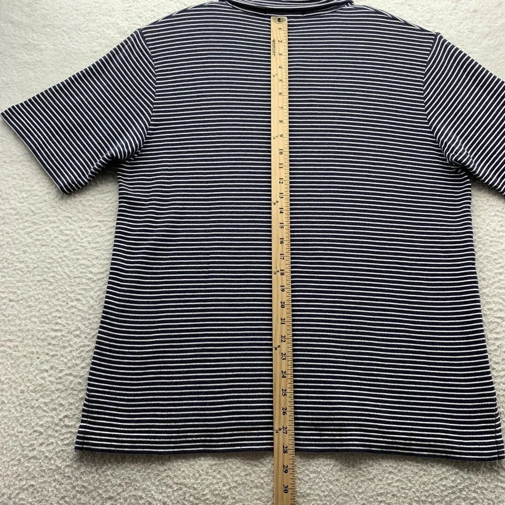Polo Sport Ralph Lauren Polo Shirt Mens XL Blue White Striped Golf Flag‎ Preppy